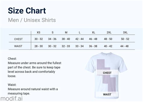 Lady T Shirt Size Chart