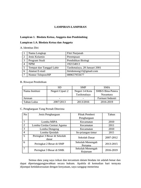 Lampiran Proposal Pendukung