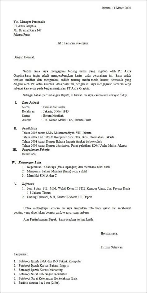 Lampiran dan Perihal