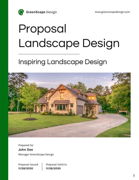 Landscape Proposal Template