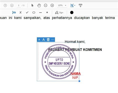 Langkah-langkah Menambahkan Stempel di PDF