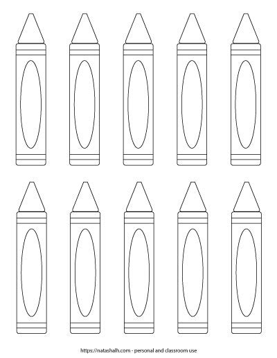 Large Crayon Template