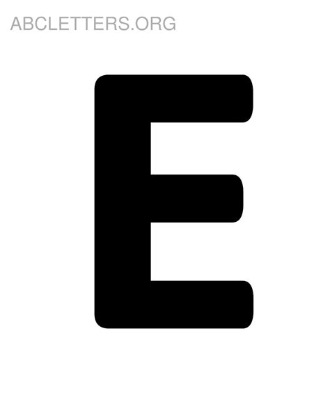 Large Printable Letter E