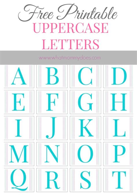 Large Printable Letters Free