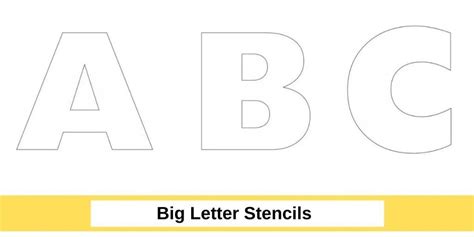 Large Printable Stencil Letters