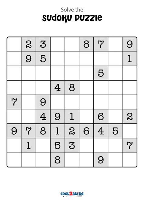 Large Sudoku Printable