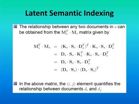 Latent Semantic Indexing Concept