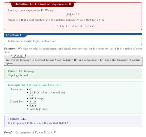 Latex Template Notes