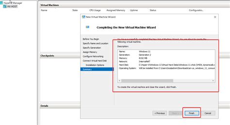 Launch the New VM and Configure Installation Options