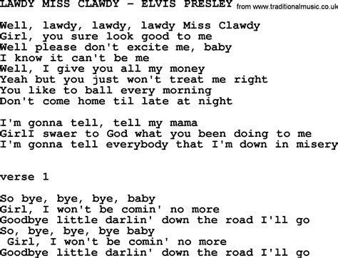 Miss Clawdy Lyrics