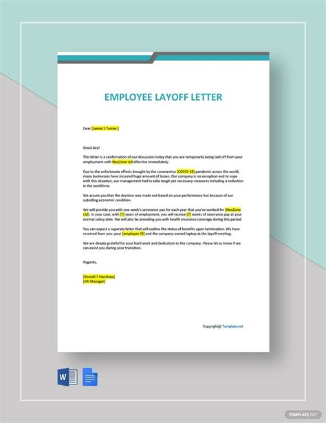 Layoff Letter Template