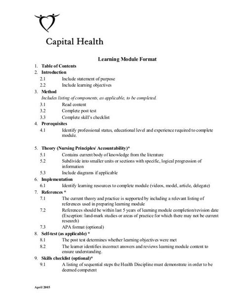 Learning Module Template