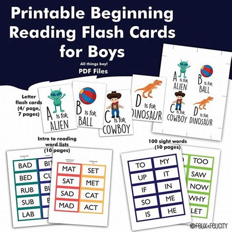 Learning To Read Flash Cards Printable