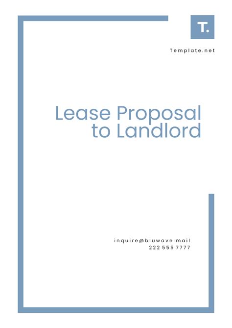 Lease Proposal Template