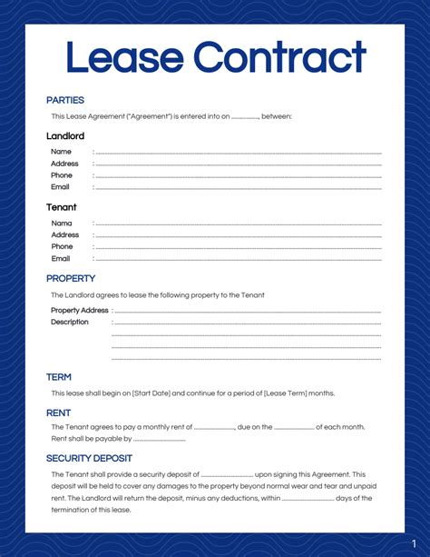 Leasing Contracts Templates