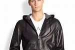 Leather Hoodie Jacket