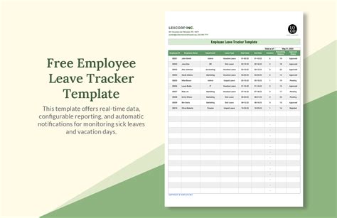 Leave Tracker Excel Template