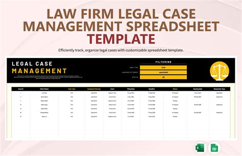 Legal Case Management Template