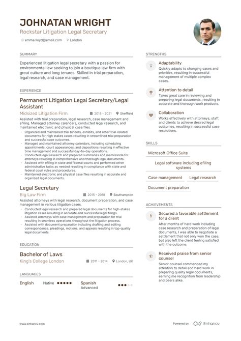 Legal Cv Templates
