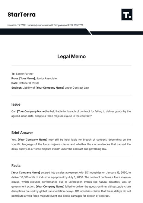 Legal Memorandum Template Word