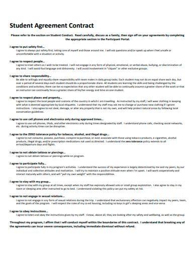 Legal aspect of student agreement