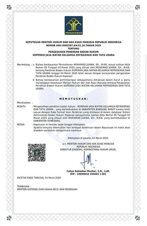 Legalitas Koperasi