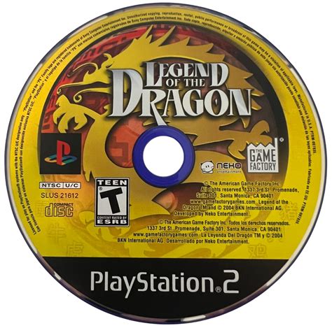 Legend of the Dragon PS2 Game