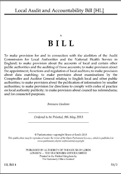 Legislative Bill Template