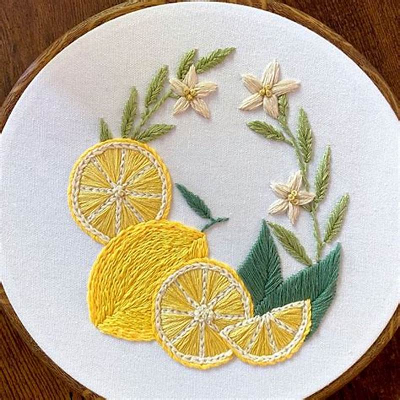 Lemon Embroidery Pattern