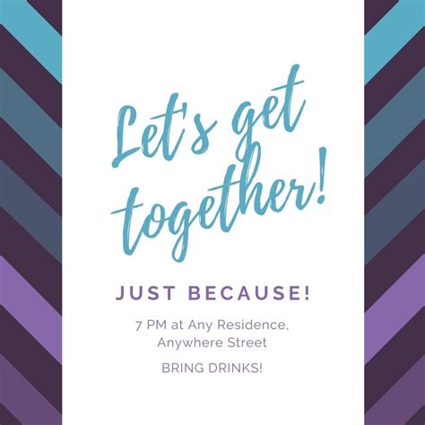 Let's Get Together Invitation Template