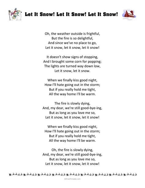 Let It Snow Lyrics Printable