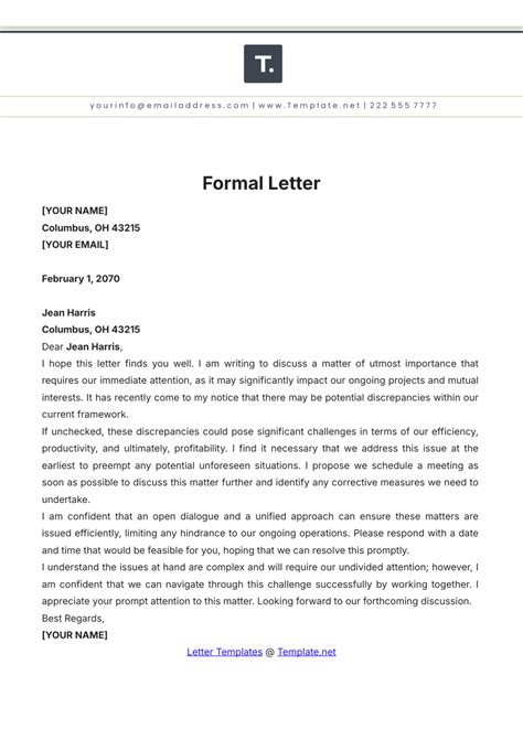 Letter A Template Free