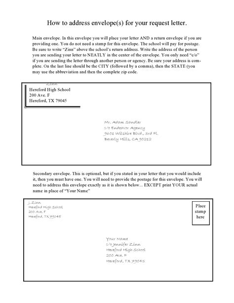 Letter Addressing Template
