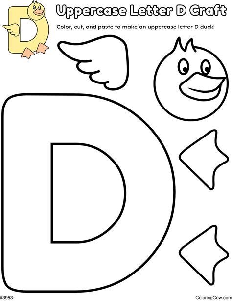 Letter D Craft Printable