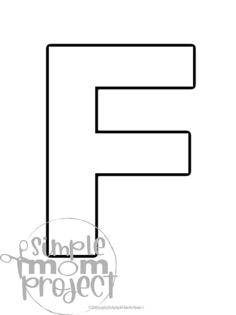 Letter F Template