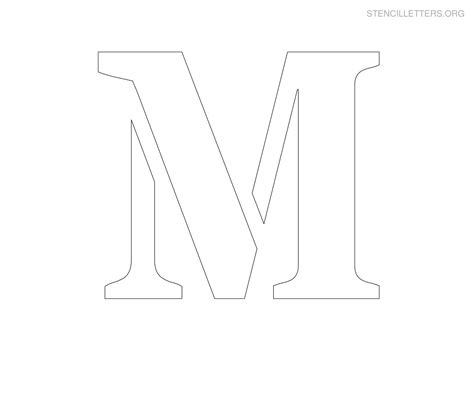 Letter M Stencil Printable