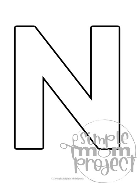 Letter N Template