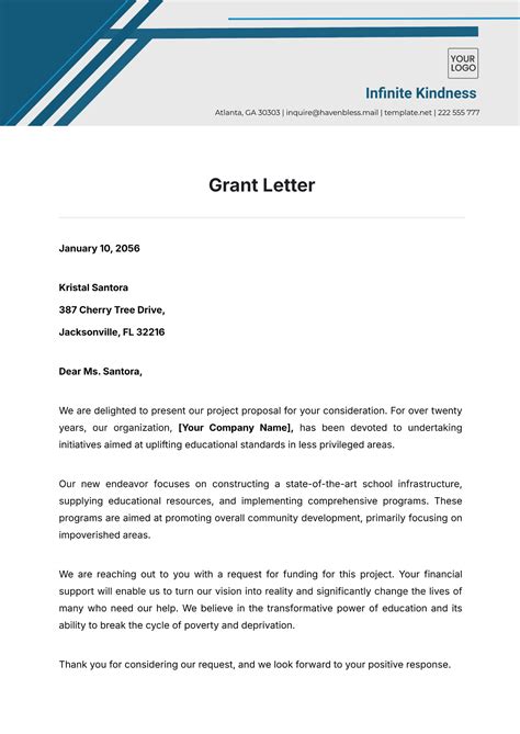 Letter Of Intent Grant Template