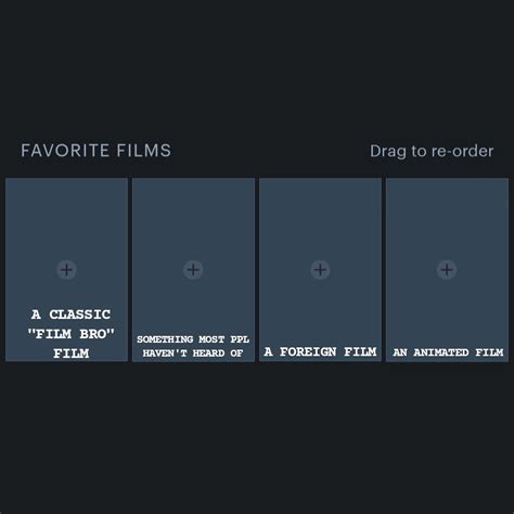Letterboxd Top 4 Template