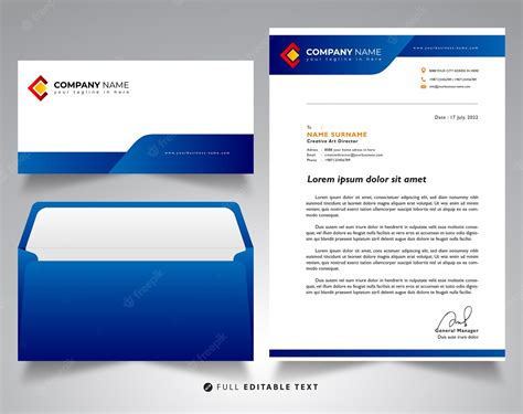 Letterhead And Envelope Template