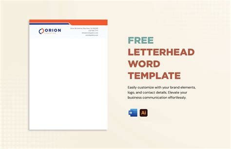 Letterhead Word Template Word Free Download