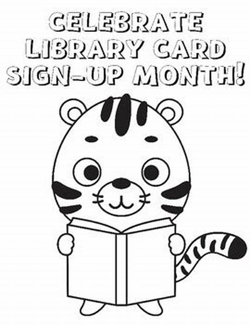 Library Card Coloring Pages