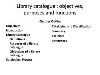 Library Catalogue And Its Functions