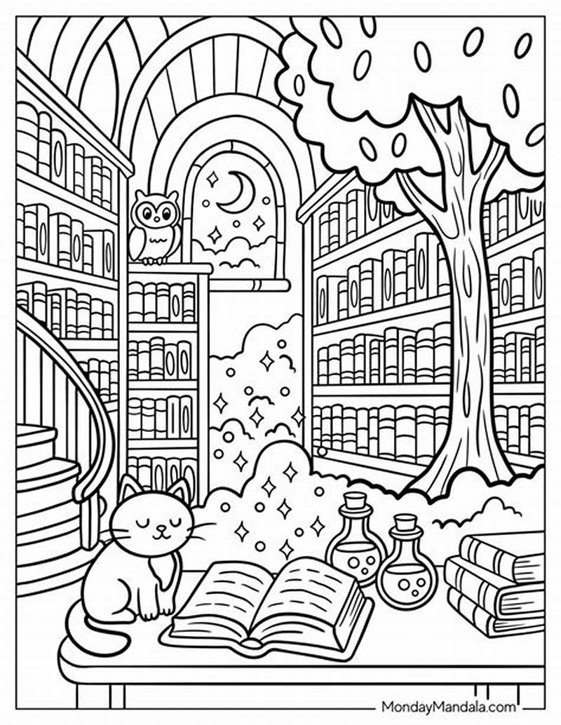 Library Coloring Book