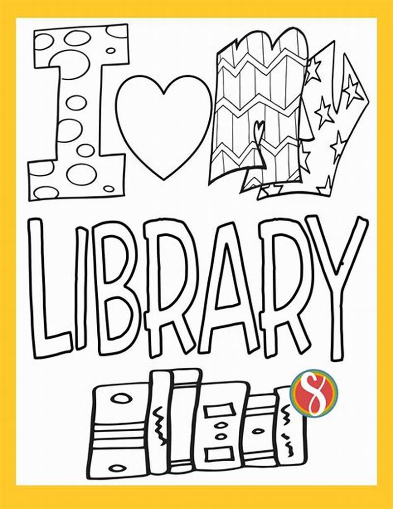 Library Coloring Sheets