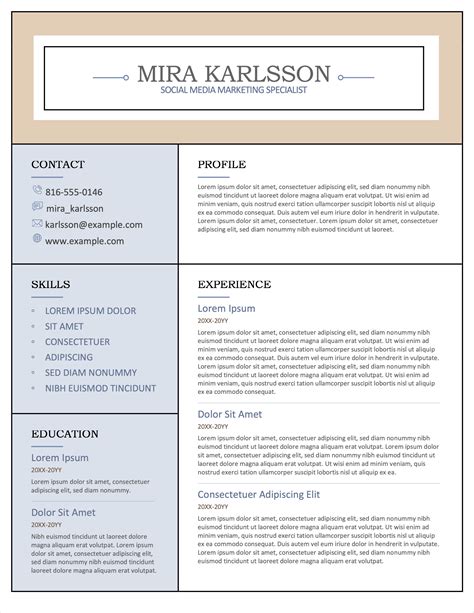 Libre Office Resume Templates