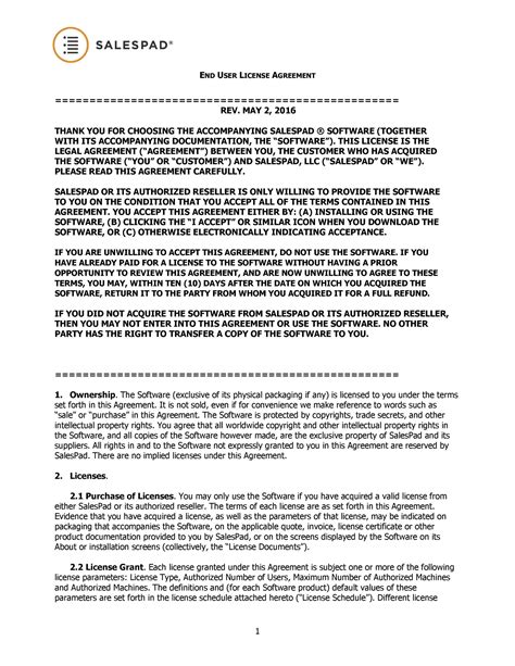License Agreement Template
