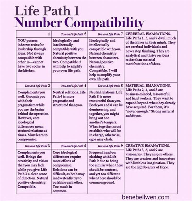 Life Path Compatibility Chart