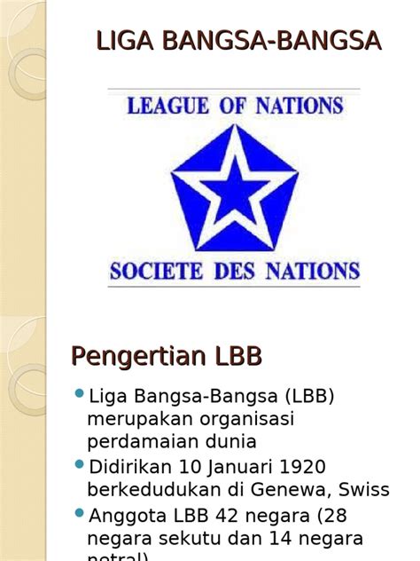 Liga Bangsa Bangsa purpose