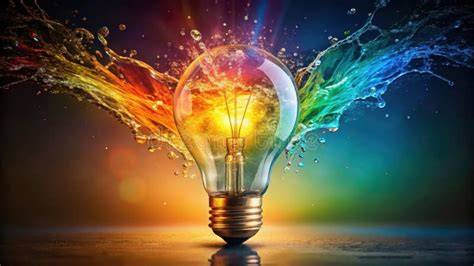 Lightbulb illuminating ideas
